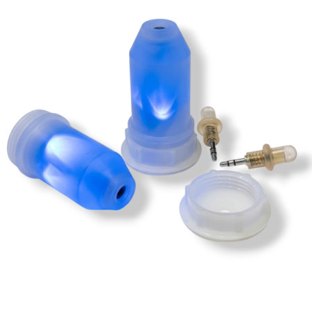 Kit Diabolo LED K8 RGB-IR con iluminacion multicolor recargable para malabarismo luminoso.